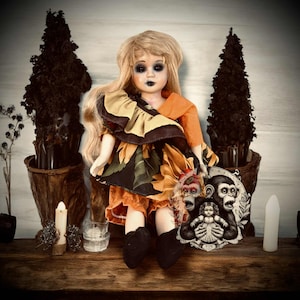 Ruby 14" Doll Porcelain Creepy Haunted Spirit Supernatural Possessed Positive Oddity Occult Paranormal Gift Idea Specimen 1122/2lbj8