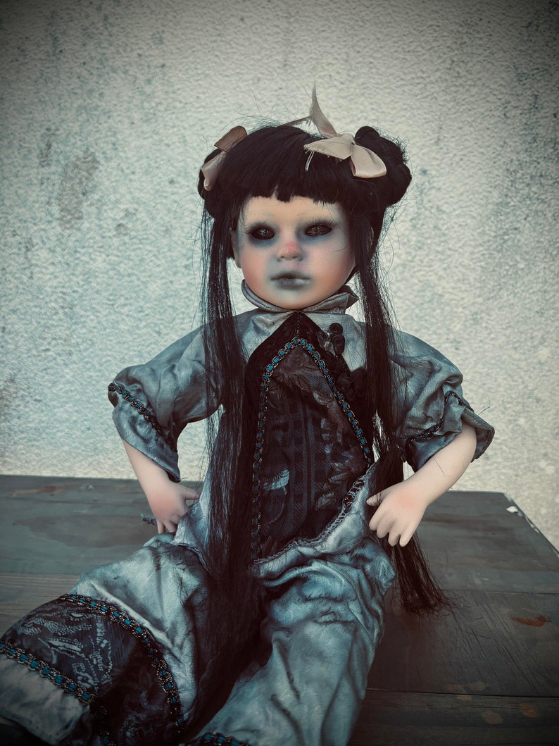 Meet Naomi 18 Doll Porcelain Witchy Creepy Haunted Spirit Infected Scary Spooky Zombie Possessed Positive Energy Oddity Gift Idea Vessel image 3