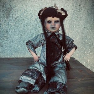 Meet Naomi 18 Doll Porcelain Witchy Creepy Haunted Spirit Infected Scary Spooky Zombie Possessed Positive Energy Oddity Gift Idea Vessel image 2