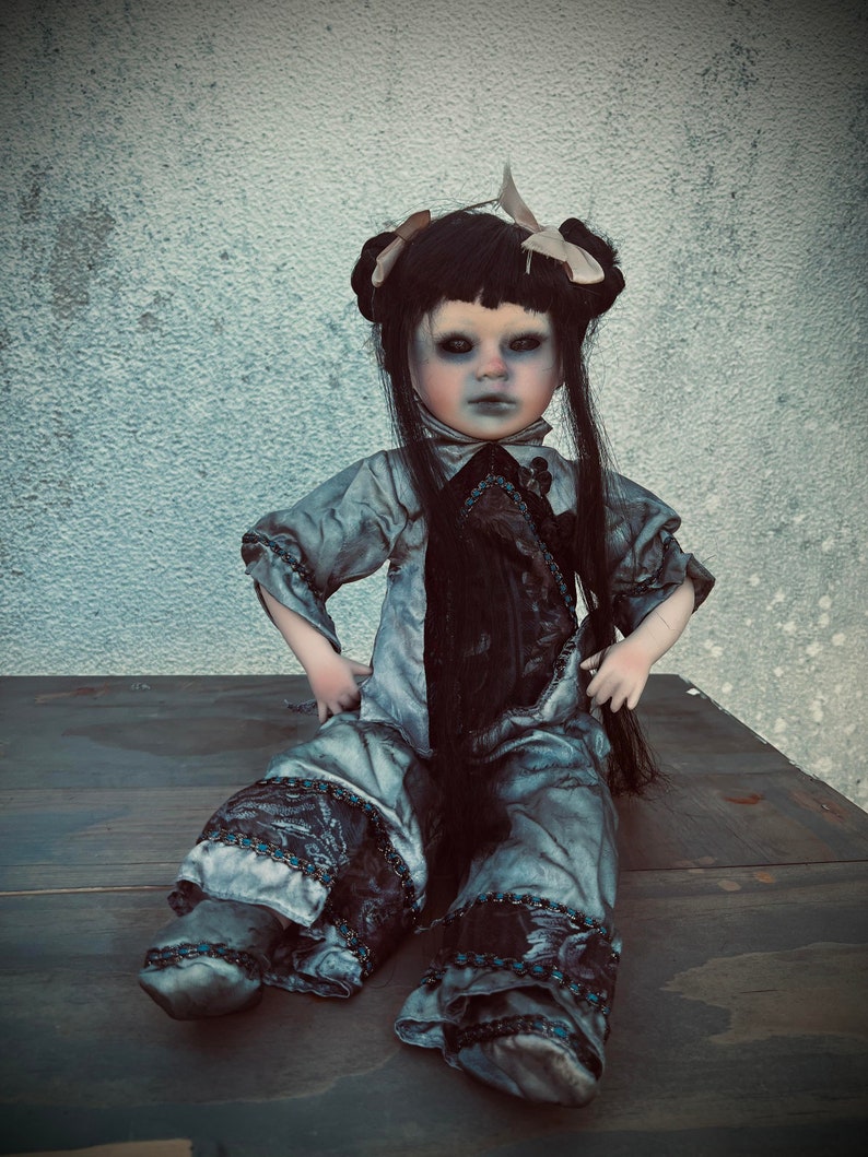 Meet Naomi 18 Doll Porcelain Witchy Creepy Haunted Spirit Infected Scary Spooky Zombie Possessed Positive Energy Oddity Gift Idea Vessel image 2