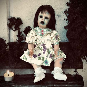 Andrea 21&quot; Doll Porcelain Positive Spirit Haunted Paranormal Oddity Witchy Creepy Haunted Infected Scary Spooky Possessed Specimen 513/nmkj3