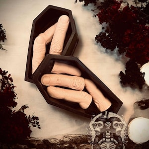 Severed Fingers with Coffin Creepy Soap Set Glycerin Soap Oddity Curiosity Unique Gift Idea Unusual Hand Soap Unscented Horror Gothic #hyqnv