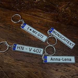 License plate keychain