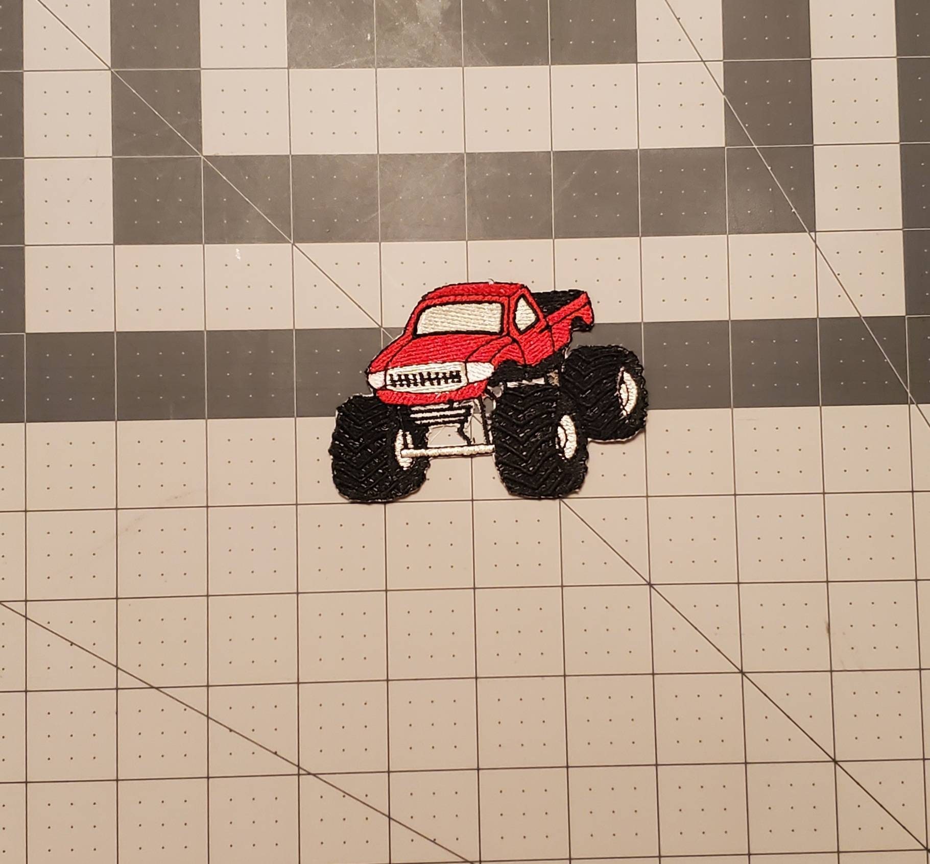 Monster truck iron on patch truck patch 3.5in2.5in Etsy