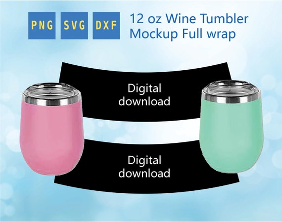 Wine 12 Oz Tumbler SVG DXF PNG Full Mockup Template  Etsy Australia