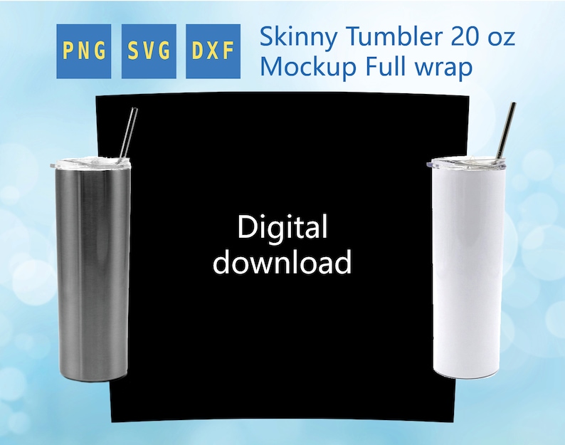 Download Skinny Template Tumbler 20oz Full Wrap Mockup DXF SVG PNG ...