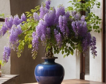 Fleurs de glycine liane (plantes vivantes) Bonsaï pour pot