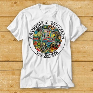 Psychedelic Research T Shirt Volunteer Terence Mckenna Magic Mushroom Cool Gift Tee 2272