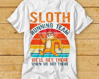 Sloth Running Team Sport GYM Activity Funny Parody Pet Lovers T-shirt Cool Gift Top Tee Fashion Style Design Limited Edition 2233