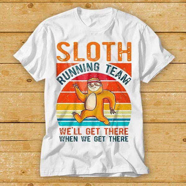 Sloth Running Team Sport GYM Activity Funny Parody Pet Lovers T-shirt Cool Gift Top Tee Fashion Style Design Limited Edition 2233