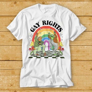 Dancing Frog Star Say Gay Rights Disco Balls Magic Mushroom LGBT Lesbian Gay Pride Proud T Shirt Cult Movie Retro Vintage Music Top Tee 2388