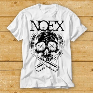 NOFX Skull Beer Music Band Never Trust A Hippie T Shirt Cult Movie Retro Vintage Top Tee 2454