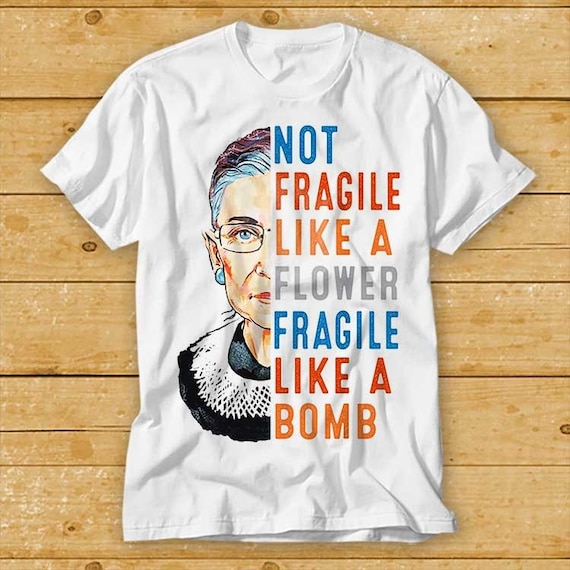 Not Fragile Like A Flower Fragile Like A Bomb Feminist Retro T-Shirt Not Fragile Like A Flower Fragile Like A Bomb Feminist Retro T-Shirt