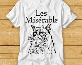 Les Miserable Le Grumpy Cat T Shirt Music Funny Movie Cool Meme Gift Top Tee 2264