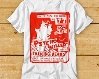 Talking Heads Psycho Killer Red Limited Edition T Shirt Cult Movie Best Seller Music Top Tee 2416