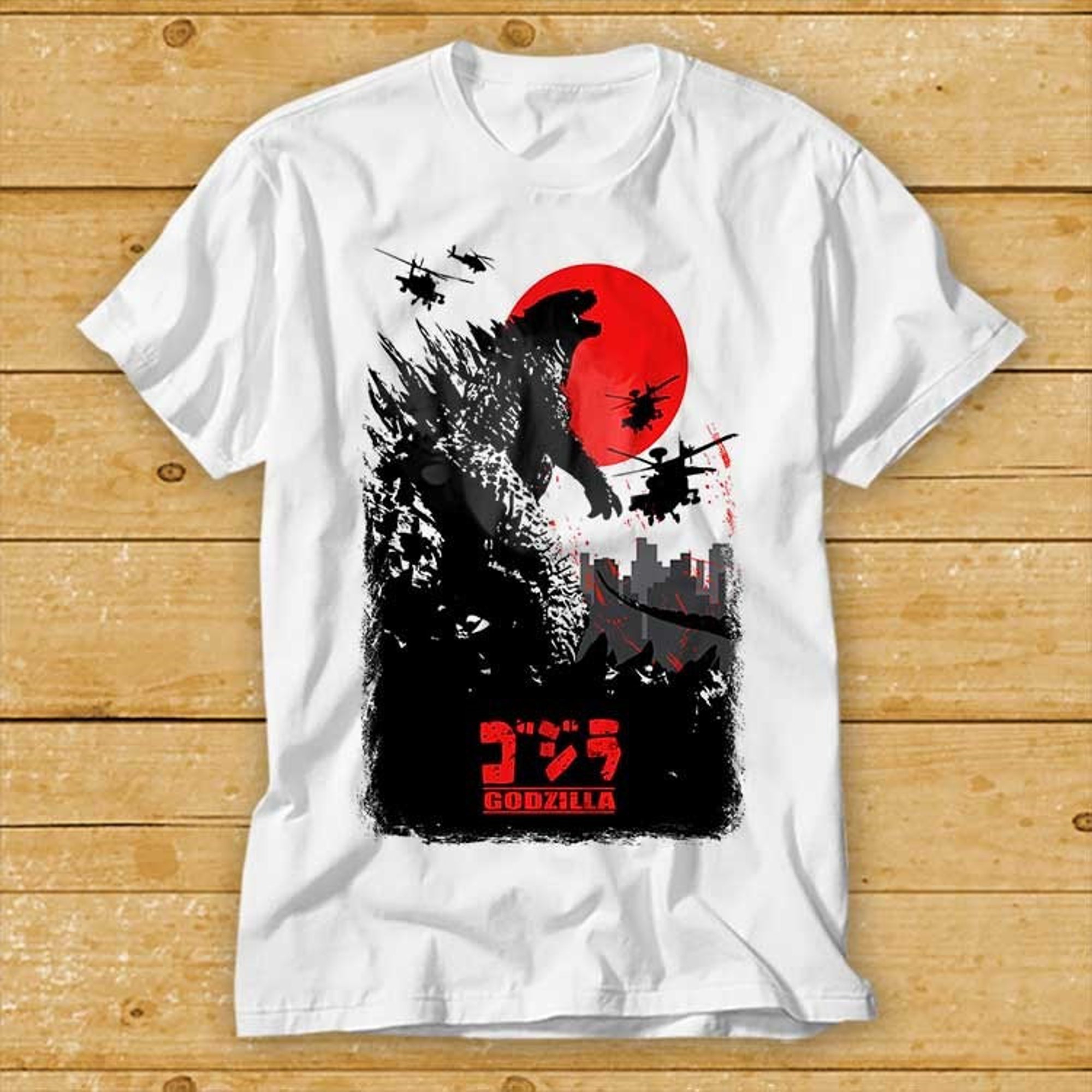 Discover Godzilla japanischen Film Poster T-Shirt Retro Japan Top Tee Vintage Knig Kong der Monster