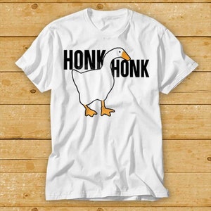Honk Goose Duck Animal Funny Meme Gift Tee Gamer Cult Movie Music Vintage T Shirt 2256
