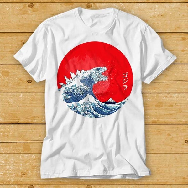 Great Wave Off Kanagawa Japan T Shirt Cool Gift Japanese Design Tee 2053