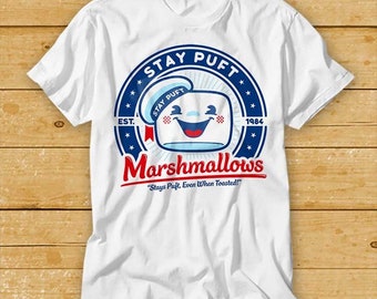 Ghostbusters Stay Puft Marshmallows Cult Movie 80's T Shirt Music Funny Movie Cool Meme Gift Top Tee 2252