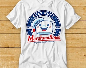 Ghostbusters Stay Puft Marshmallows Cult Movie 80's T Shirt Music Funny Movie Cool Meme Gift Top Tee 2252