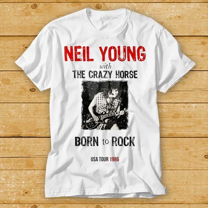 Neil Young Crazy Horse T Shirt USA Tour 1986 Music Country 80s Etsy