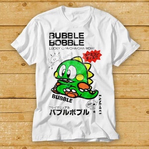 Bubble Bobble T-Shirt Commodore Amiga C64 Gaming Gamer Nerd Game Top Tee Retro Vintage Gift 80s 2108