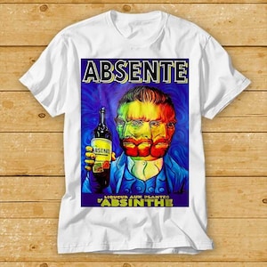 Absinthe Absente Vincent Van Gogh T Shirt Cult Movie Retro Vintage Music Top Tee 2353