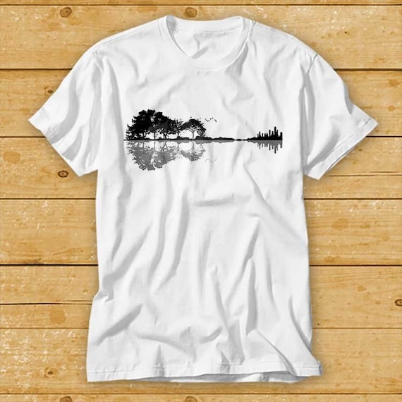 Guitar Tree T Shirt Nature Forest Climate Change Music Vintage Cool Gift Top Tee Retro Limited Edition 2255