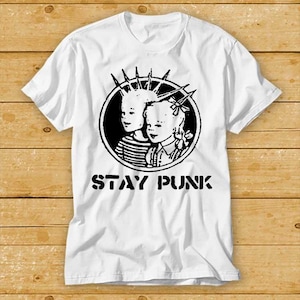 Stay Punk Heavy Metal Funny Music Band T Shirt Cult Movie Best Seller Music Top Tee 2415