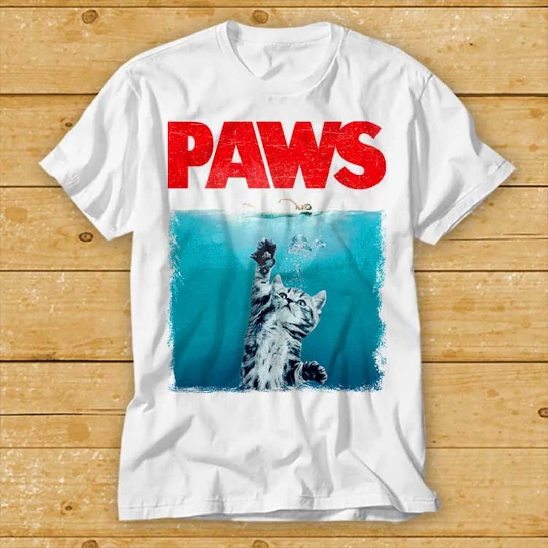 Paws Jaws Cat Fun T-shirt Funshirt Funny Kitten Kitty Katze