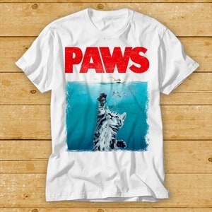 Paws Jaws Cat Fun T-shirt Funshirt Funny Kitten Kitty Katze