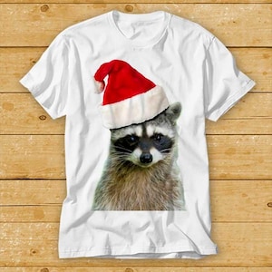 Christmas Raccoon Funny Xmas Gift T Shirt Cult Movie Best Seller Music Top Tee 2409
