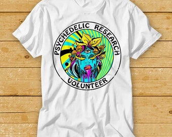 Psychedelic Research Terence Mckenna Magic Mushroom Volunteer T Shirt Cult Movie Retro Vintage Music Top Tee 2378