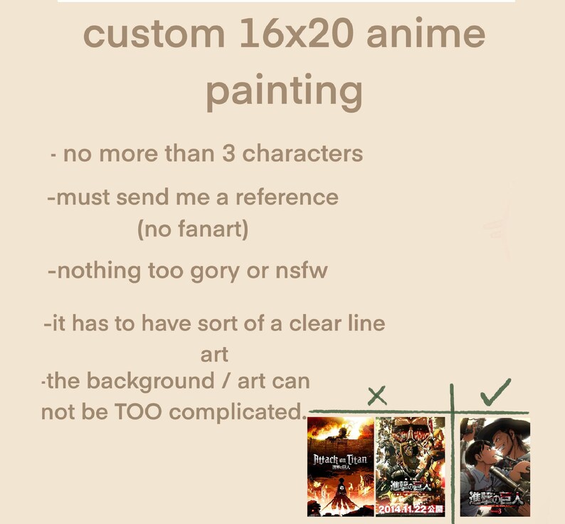 Custom 16 X 20 Anime Painting Etsy