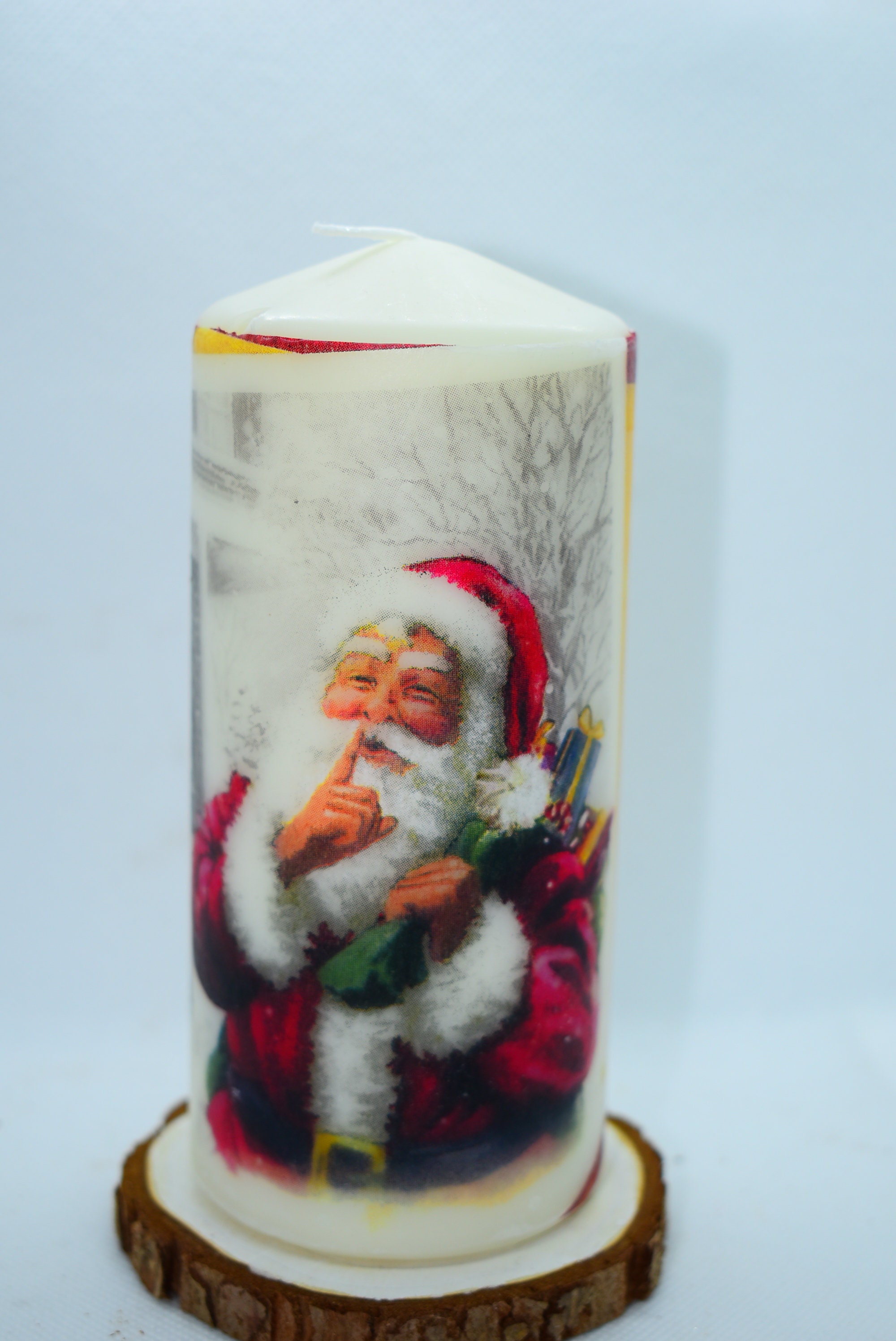 Santa clause Christmas candles Christmas decor Christmas Etsy