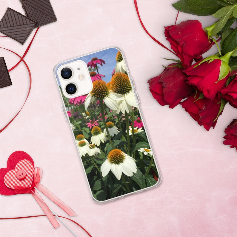 White and Pink Flowers iPhone Case