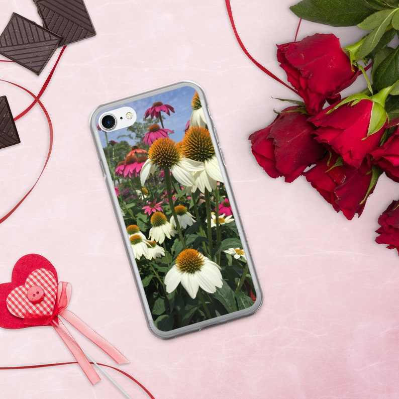 White and Pink Flowers iPhone Case