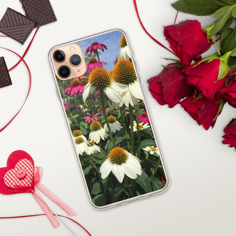 White and Pink Flowers iPhone Case