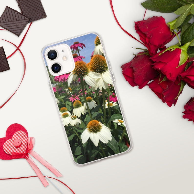 White and Pink Flowers iPhone Case
