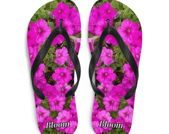 Roze bloemen | Teenslippers