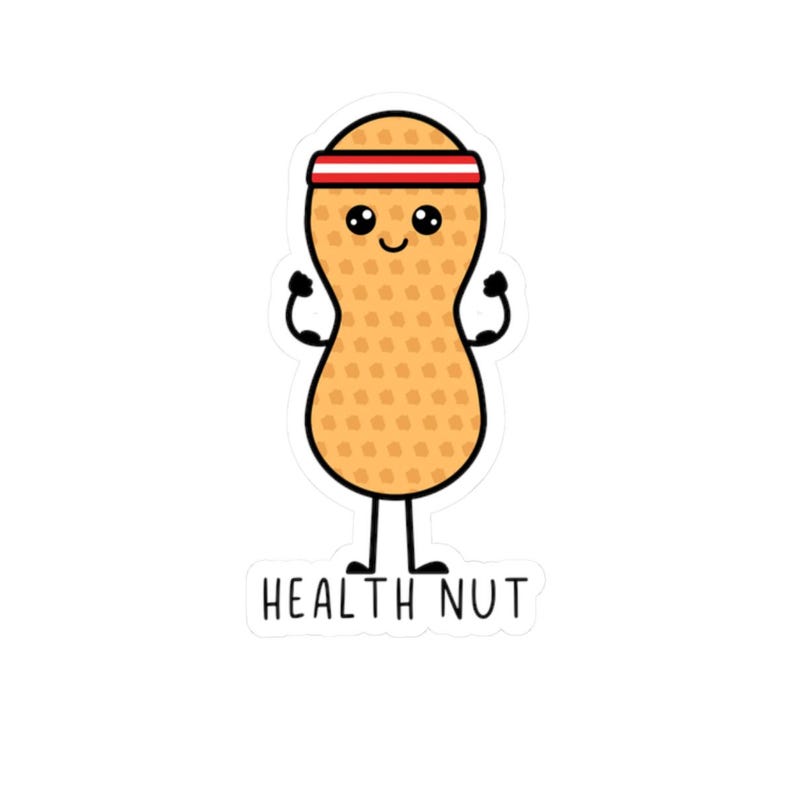 Eanut Sticker Health Nut Peanut Sticker - Etsy
