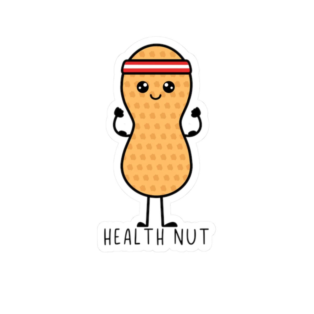 Eanut Sticker Health Nut Peanut Sticker - Etsy