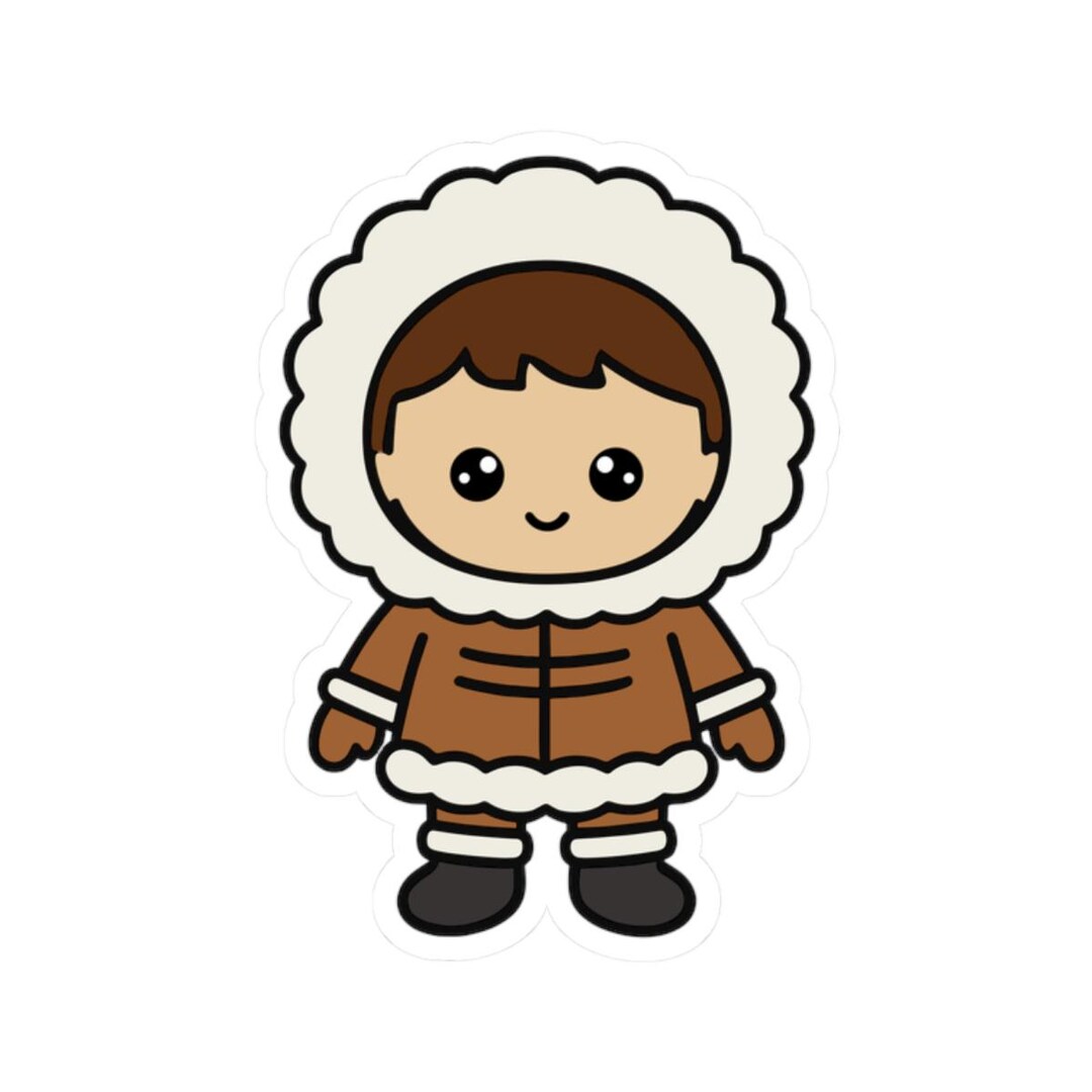 Inuit Boy Sticker - Etsy