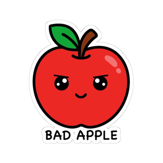 Bad Apple Sticker - Etsy Bad Apple Sticker - Etsy