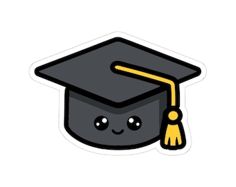 Graduation Cap Sticker - Etsy