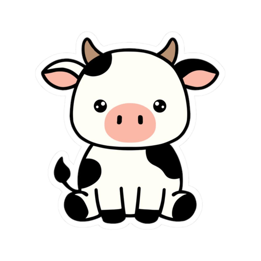 Cow Sticker - Etsy