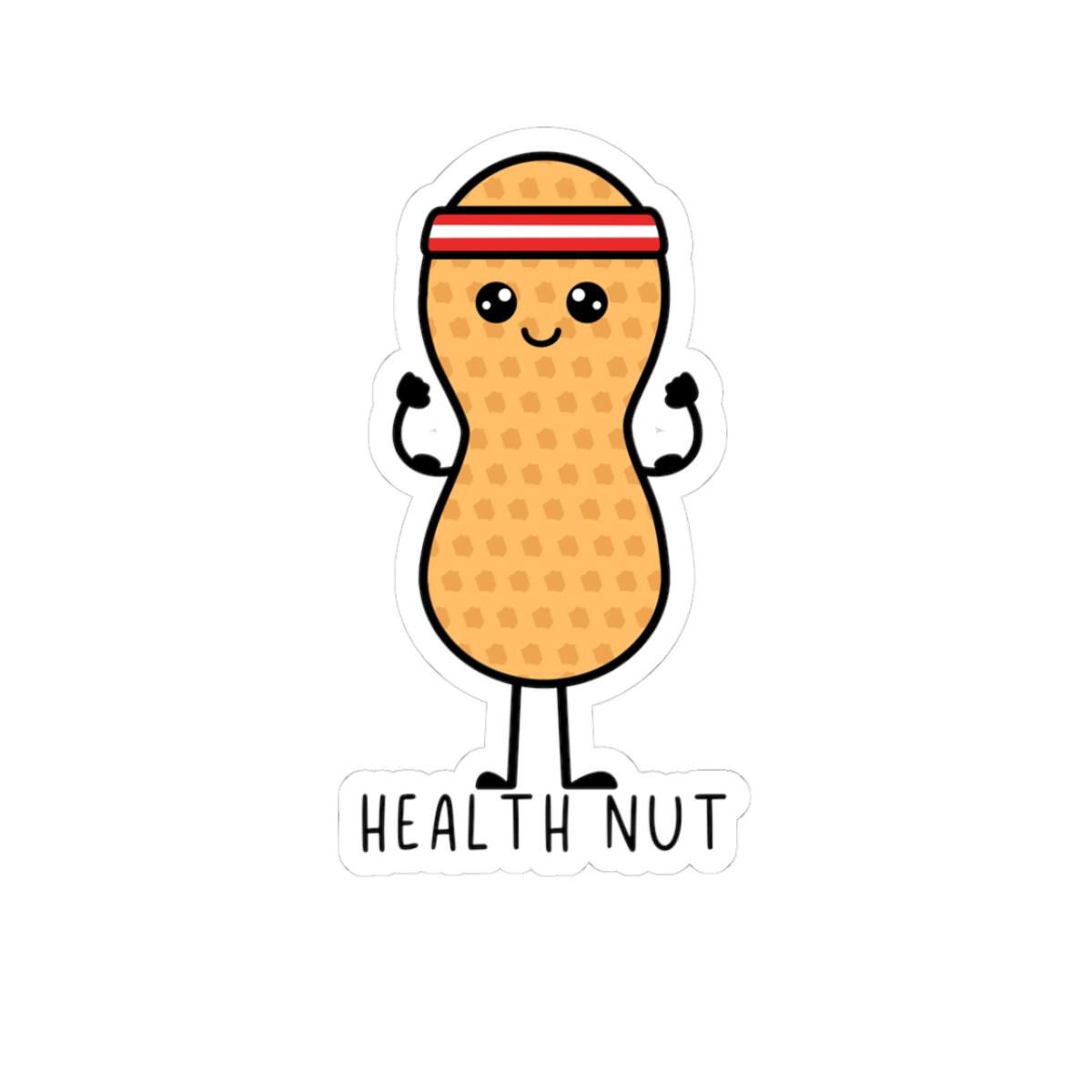 Eanut Sticker Health Nut Peanut Sticker - Etsy