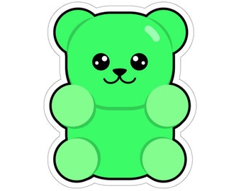 Green Gummy Bear Sticker