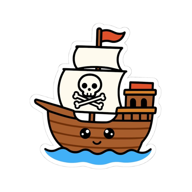 Pirate Ship Sticker - Etsy