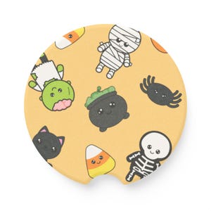 Halloween Set of 2 Soapstone Car Coasters